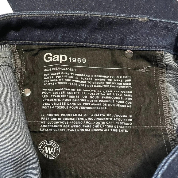 GAP Women's Jeans Real Straight Dark Wash 1969 33" x 30L - Picture 3 of 6
